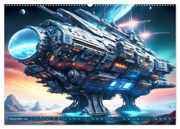 Produktbild: Kriegsschiffe Anbruch einer neuen &Auml;ra (Wandkalender 2026 DIN A2 quer), CALVENDO Monatskalender