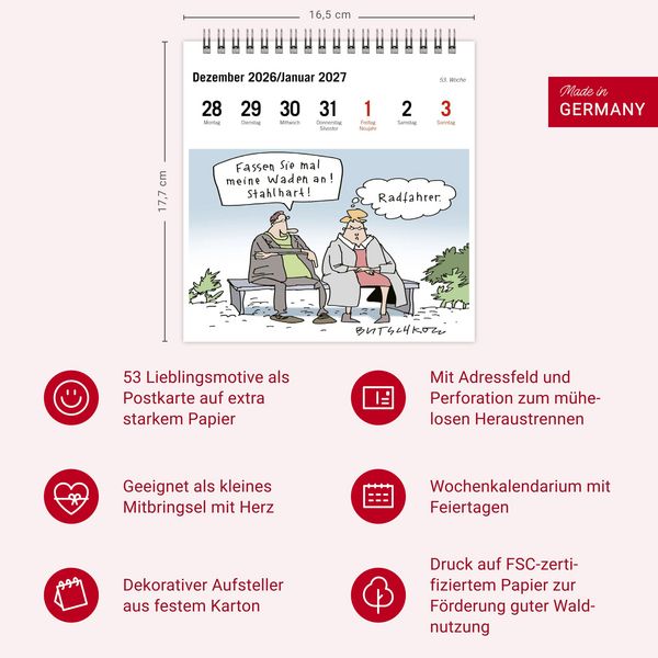 Produktbild: Peter Butschkow: Fahrrad unser Premium-Postkartenkalender 2027