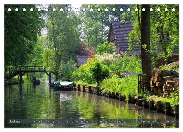 Produktbild: Spreewald - Malerische Kulturlandschaft in Brandenburg (Tischkalender 2026 DIN A5 quer), CALVENDO Monatskalender