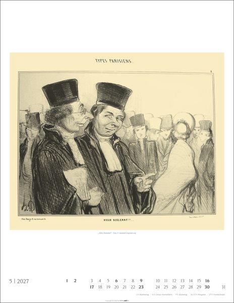 Produktbild: Honor&eacute; Daumier: Die Juristen Kalender 2027