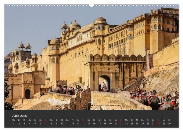 Produktbild: Indien 2026 Tempel, Tiger und Pal&auml;ste (Wandkalender 2026 DIN A2 quer), CALVENDO Monatskalender