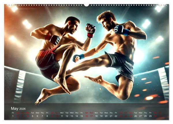 Produktbild: MMA UK - The ultimate fight (Wall Calendar 2026 DIN A2 landscape), CALVENDO 12 Month Wall Calendar