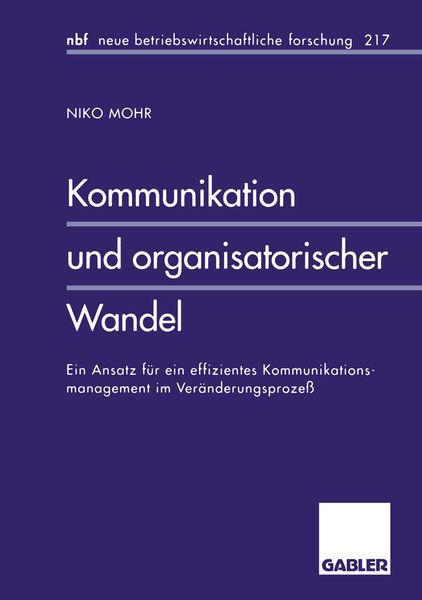 Produktbild: Kommunikation und organisatorischer Wandel