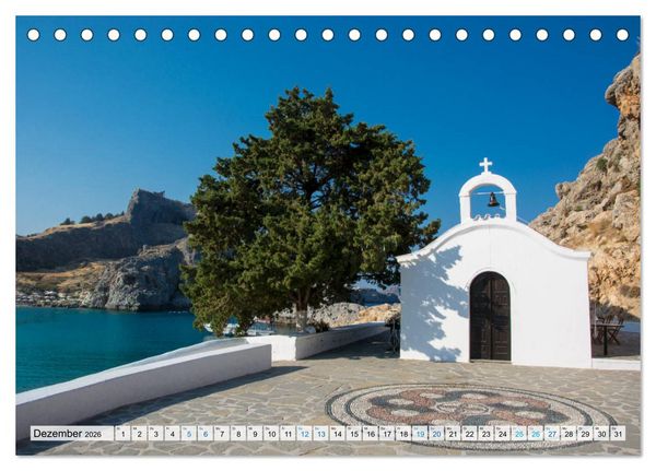 Produktbild: Rhodos - Traumhafter S&uuml;den (Tischkalender 2026 DIN A5 quer), CALVENDO Monatskalender