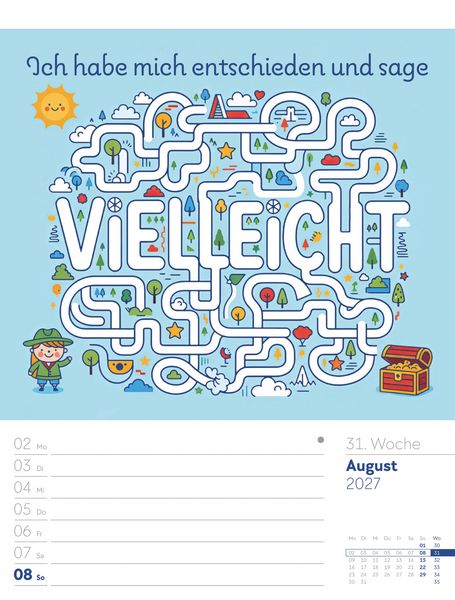 Produktbild: Klartext Spr&uuml;chekalender Wochenplaner 2027