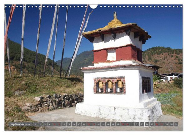 Produktbild: Bhutan - Frieden und Gl&uuml;ck im Himalaya (Wandkalender 2026 DIN A3 quer), CALVENDO Monatskalender