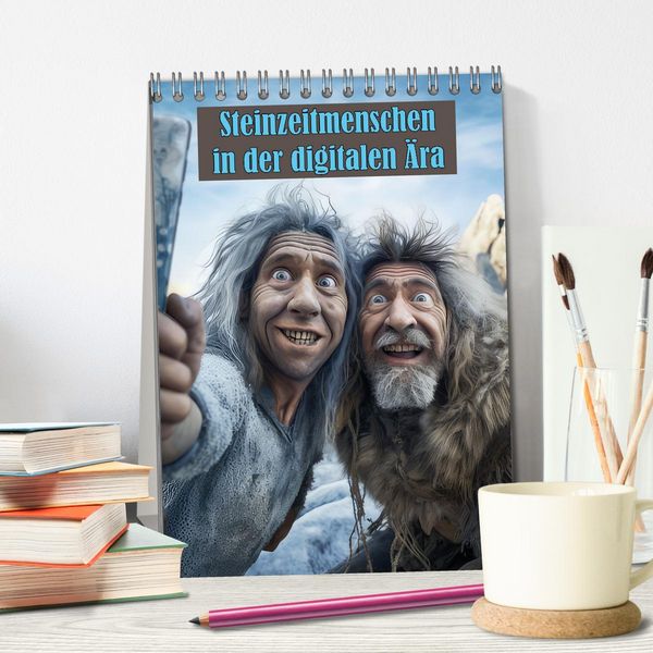 Produktbild: Steinzeitmenschen in der digitalen &Auml;ra (Tischkalender 2026 DIN A5 hoch), CALVENDO Monatskalender