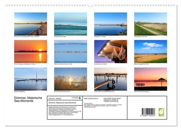 Produktbild: D&uuml;mmer, Malerische See-Momente (hochwertiger Premium Wandkalender 2026 DIN A2 quer), Kunstdruck in Hochglanz
