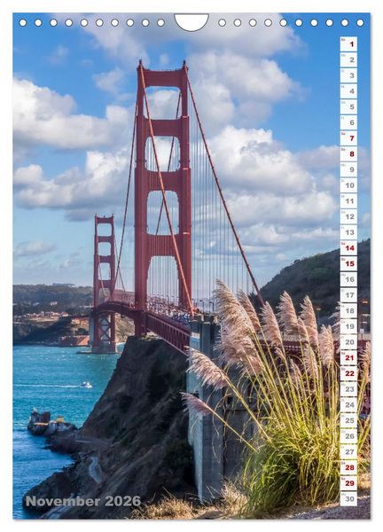 Produktbild: FASZINATION USA Urbanes und Naturhighlights (Wandkalender 2026 DIN A4 hoch), CALVENDO Monatskalender
