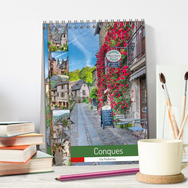 Produktbild: Conques - Via Podiensis (Tischkalender 2026 DIN A5 hoch), CALVENDO Monatskalender