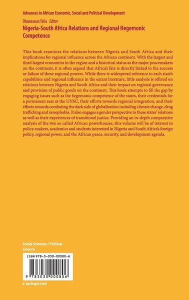 Produktbild: Nigeria-South Africa Relations and Regional Hegemonic Competence
