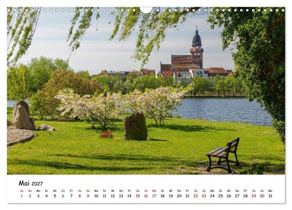 Produktbild: Waren M&uuml;ritz Besondere Ausblicke, Pl&auml;tze und Perspektiven (Wandkalender 2027 DIN A3 quer), CALVENDO Monatskalender