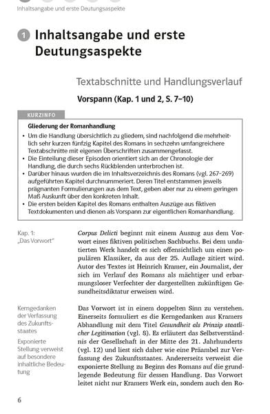 Produktbild: Lekt&uuml;rehilfen Juli Zeh, Corpus Delicti. Ein Prozess