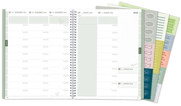 Produktbild: Mein Lehrerplaner A4+ – Ringbindung – Lehrerkalender für das Schuljahr 2025/2026 – Sommerblüte