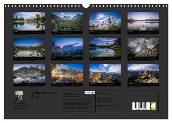 Produktbild: Meine Sicht der Alpen (Wandkalender 2026 DIN A3 quer), CALVENDO Monatskalender
