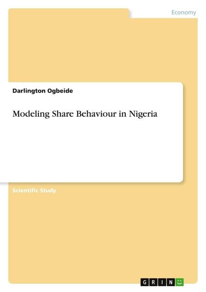 Produktbild: Modeling Share Behaviour in Nigeria