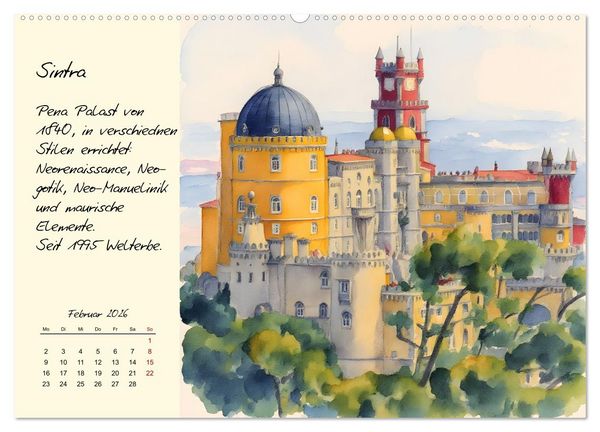 Produktbild: Portugal - Traumland am Atlantik (Wandkalender 2026 DIN A2 quer), CALVENDO Monatskalender