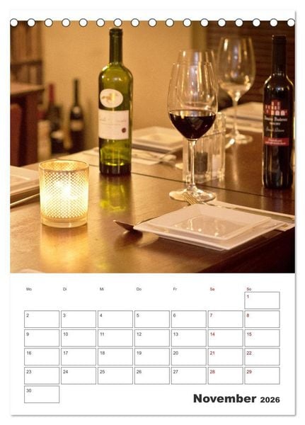 Produktbild: Weinkalender - f&uuml;r Kenner und Genie&szlig;er (Tischkalender 2026 DIN A5 hoch), CALVENDO Monatskalender