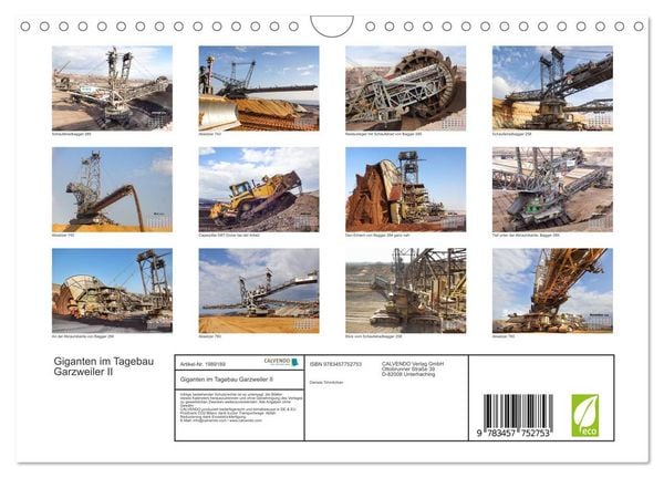 Produktbild: Giganten im Tagebau Garzweiler II (Wandkalender 2026 DIN A4 quer), CALVENDO Monatskalender