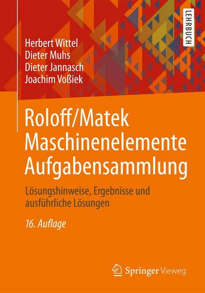 Produktbild: Roloff/Matek Maschinenelemente Aufgabensammlung
