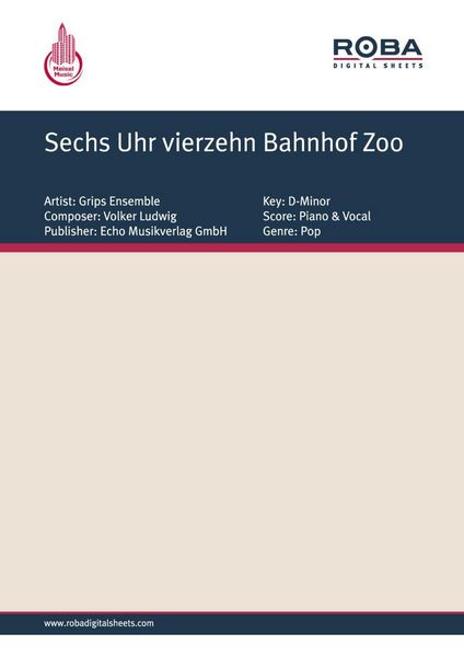Produktbild: Sechs Uhr vierzehn Bahnhof Zoo