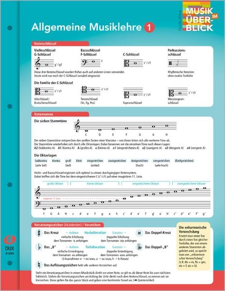 Allgemeine Musiklehre 1 'Musik im Überblick'