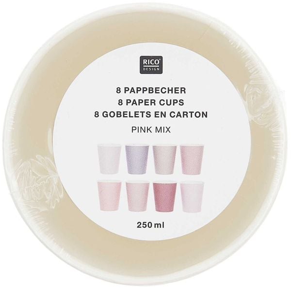 Produktbild: Pappbecher Mix, Rosa,