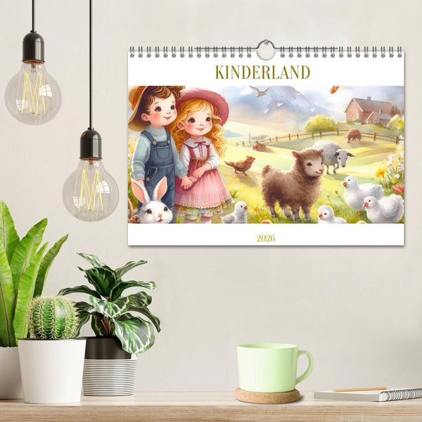 Produktbild: KINDERLAND (Wandkalender 2026 DIN A4 quer), CALVENDO Monatskalender