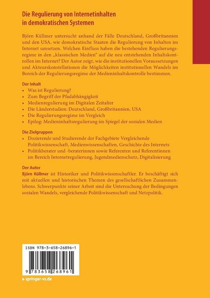 Produktbild: Die Regulierung von Internetinhalten in demokratischen Systemen