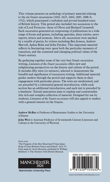 Produktbild: Literature of the Stuart successions