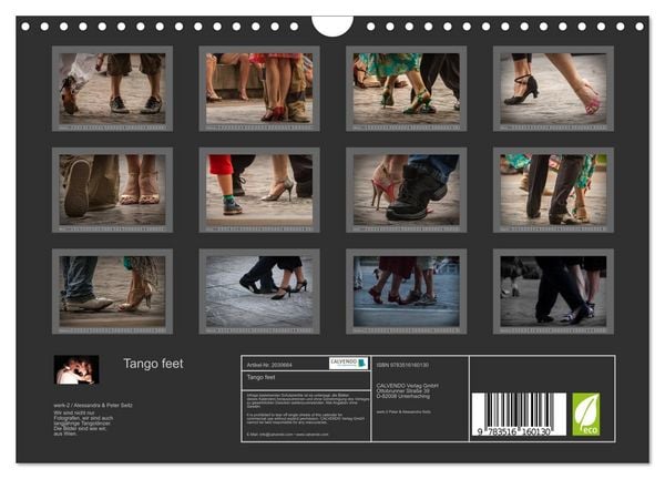 Produktbild: Tango feet (Wandkalender 2026 DIN A4 quer), CALVENDO Monatskalender