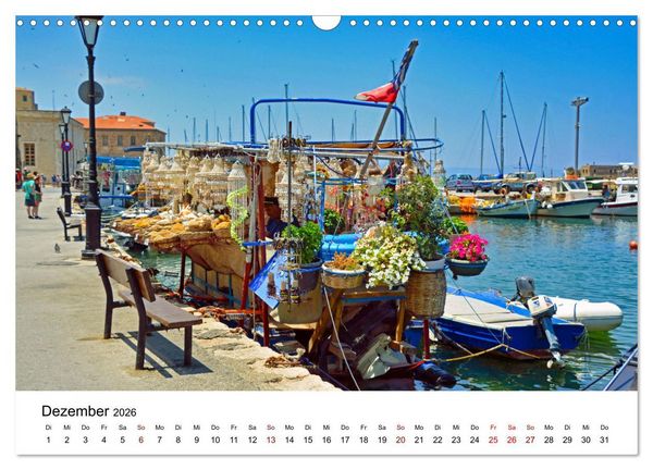 Produktbild: Farbenfrohe Boote in kristallklarem Wasser (Wandkalender 2026 DIN A3 quer), CALVENDO Monatskalender