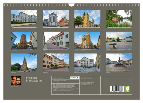 Produktbild: Freiberg Impressionen (Wandkalender 2026 DIN A3 quer), CALVENDO Monatskalender