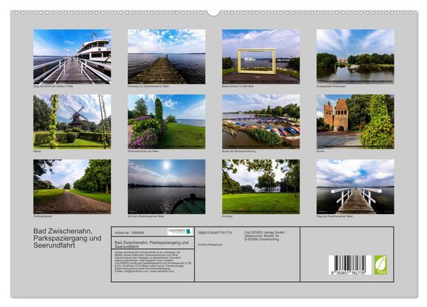 Produktbild: Bad Zwischenahn, Parkspaziergang und Seerundfahrt (hochwertiger Premium Wandkalender 2026 DIN A2 quer), Kunstdruck in Hochglanz
