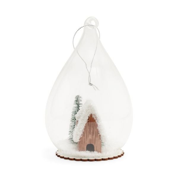 Produktbild: Anh&auml;nger &bdquo;Glaskugel Lebkuchenhaus