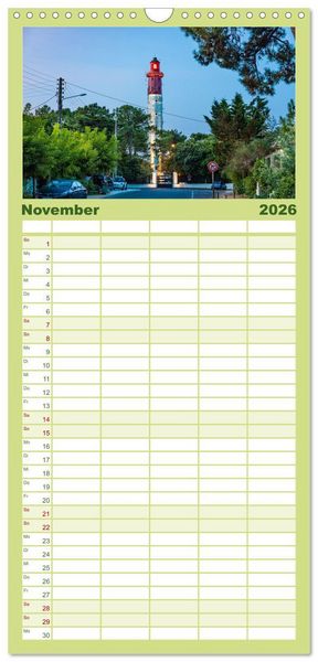 Produktbild: Familienplaner 2026 - Arcachon Bordeaux Cap Ferret mit 5 Spalten (Wandkalender, 21 x 45 cm) CALVENDO