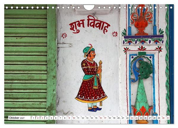 Produktbild: Farbenfrohes Indien (Wandkalender 2027 DIN A4 quer), CALVENDO Monatskalender