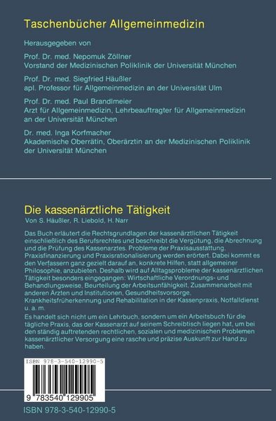 Produktbild: Die kassen&auml;rztliche T&auml;tigkeit