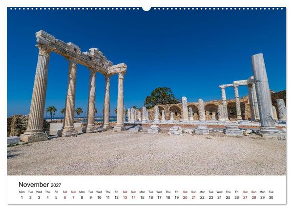 Produktbild: TURKISH RIVIERA Ancient echoes and azure coasts (Wall Calendar 2027 DIN A2 landscape), CALVENDO 12 Month Wall Calendar