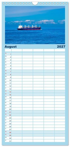Produktbild: Familienplaner 2027 - Hochseeschiffe mit 5 Spalten (Wandkalender, 21 x 45 cm) CALVENDO