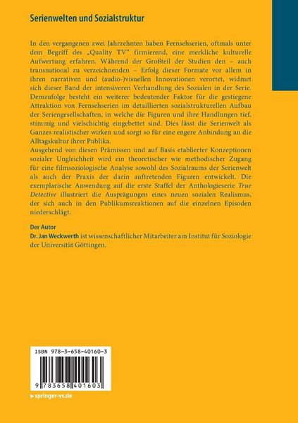 Produktbild: Serienwelten und Sozialstruktur