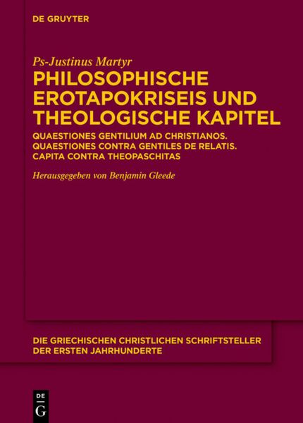 Produktbild: Philosophische Erotapokriseis und theologische Kapitel