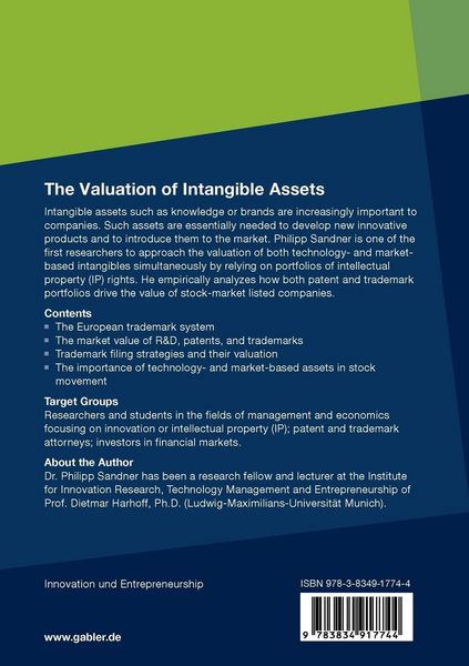Produktbild: The Valuation of Intangible Assets
