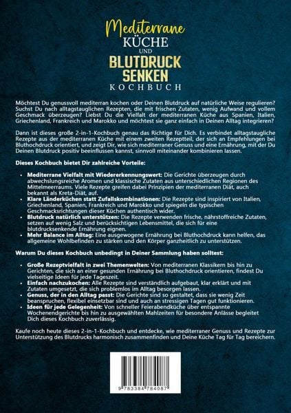 Produktbild: Mediterrane K&uuml;che und Blutdruck senken Kochbuch