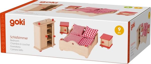 Produktbild: goki Puppenm&ouml;bel Schlafzimmer f&uuml;r Puppenhaus