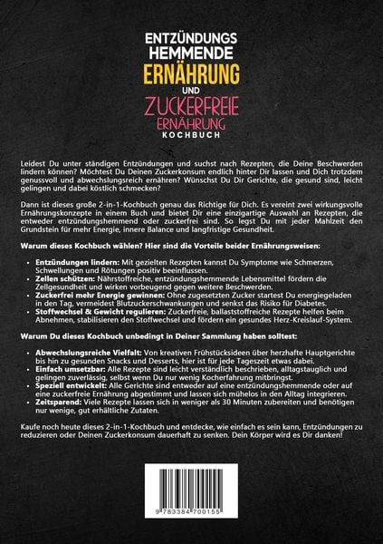 Produktbild: Entz&uuml;ndungshemmende Ern&auml;hrung und Zuckerfreie Ern&auml;hrung Kochbuch