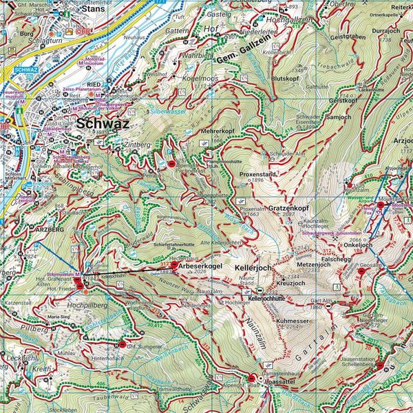 Produktbild: freytag & berndt Wanderkarte WK 151 Zillertal, Tuxer Alpen - Jenbach - Schwaz 1:50.000