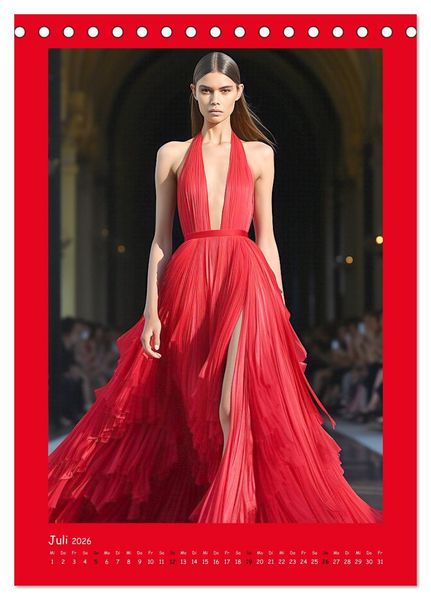 Produktbild: Fashion Show. Zeitlose Haute Coutour (Tischkalender 2026 DIN A5 hoch), CALVENDO Monatskalender