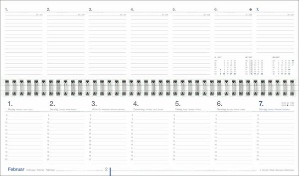Produktbild: Wochenquerplaner, blau 2027