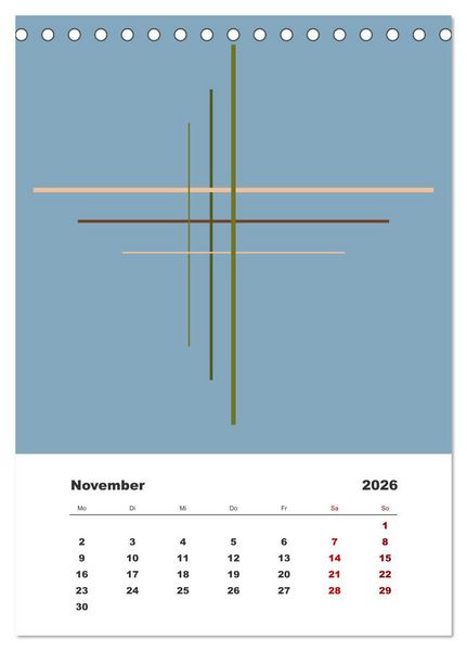Produktbild: GeoArt - geometrische Formen (Tischkalender 2026 DIN A5 hoch), CALVENDO Monatskalender